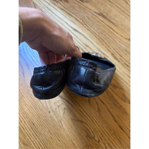 Tory Burch Reva black leather flats - Picture 5 of 5